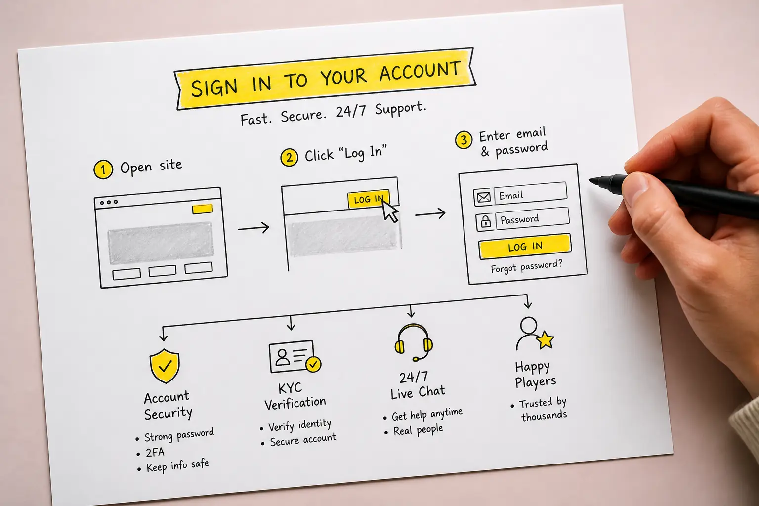 Golden Mister Casino Login – Sign In to Your Account visual guide for Golden Mister